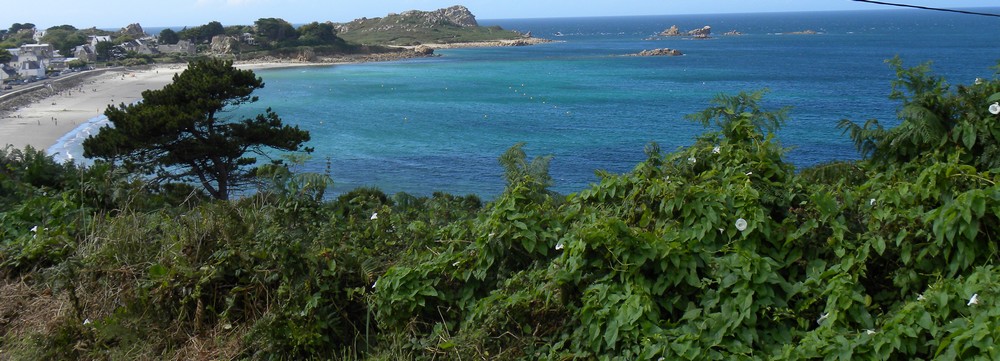 la promenade la MELOINE longe la grande plage de Tr�gastel dans le Finist�re � 200 m�tres du gite bretagne